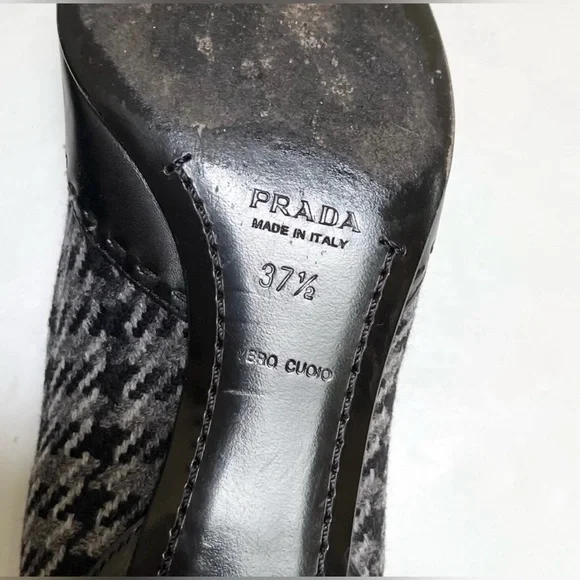 Authentic Prada Slingback Sandals High heels Shoes Size 37.5